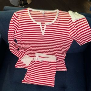 🔥 VS Red & White pajamas